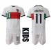 Portugal Joao Felix #11 Barnkläder Borta matchtröja till baby VM 2022 Kortärmad (+ Korta byxor) Billigt